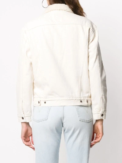 Shop Levi's Original Sherpa Trucker Denim Jacket In Neutrals