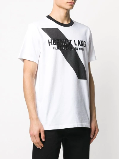 Shop Helmut Lang Logo Embellished T-shirt In White