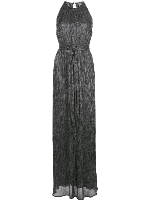 black halter neck maxi dress