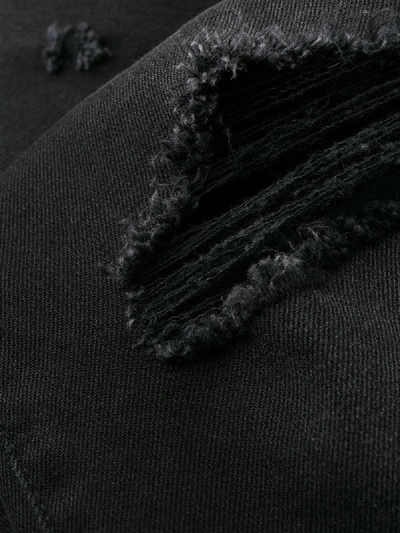 Shop Dolce & Gabbana Distressed Skinny Jeans In Black