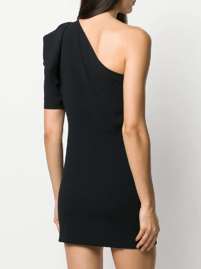 Shop Iro One Shoulder Mini Dress In Black