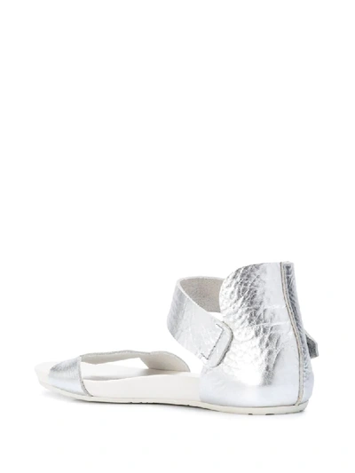 Shop Pedro Garcia Metallic Open-toe Sandals In Silver