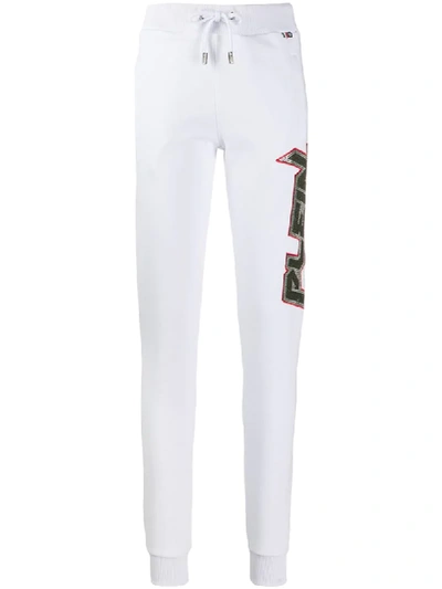Shop Philipp Plein Space Track Pants In White