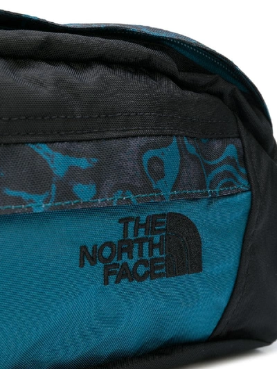 Shop The North Face Abstract Leopard Print Belt Bag In Blue