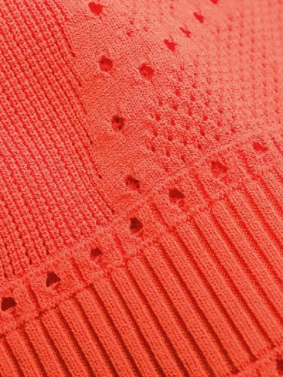 Shop Dsquared2 Crochet Detailing Short Dress In Orange