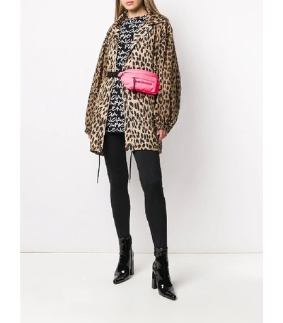 Shop Balenciaga Cocoon Leopard Nylon Windbreaker