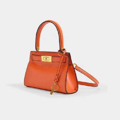 Lee radziwill petite leather handbag Tory Burch Orange in Leather