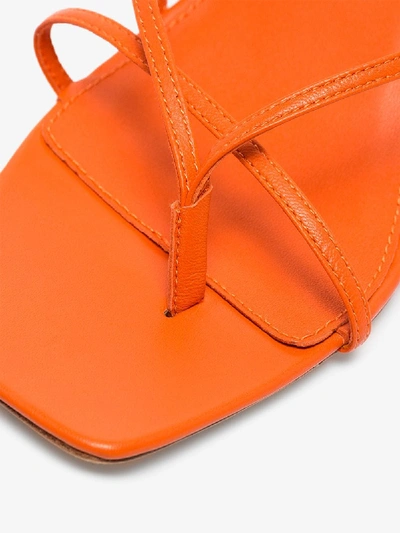 Shop Studio Amelia Orange 2.4 75 Leather Sandals