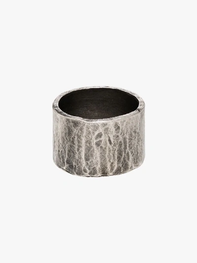 Shop M Cohen Sterling Silver Medium Carved Tube Ring