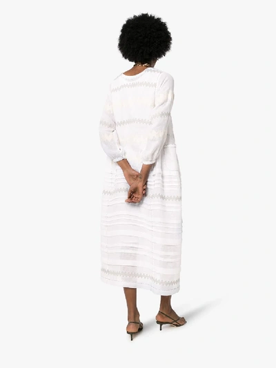 Shop Vita Kin Zanzibar Linen Midi Dress In White
