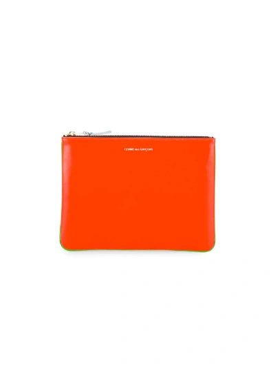 Shop Comme Des Garçons Super Fluo Classic Wallet In Orange