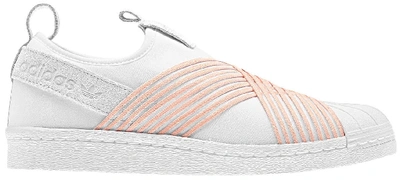 Pre-owned Adidas Originals Adidas Superstar Slip On White Orange (women's) In Footwear White/clear Orange