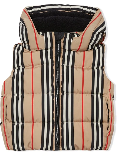 Shop Burberry Duck Down Padded Gilet In Neutrals