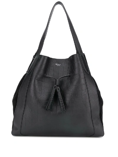 Shop Mulberry Millie Tote Bag In Black