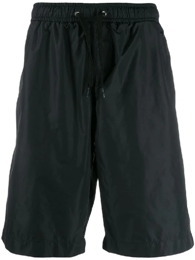 Shop Moschino Drawstring Track Shorts In Black