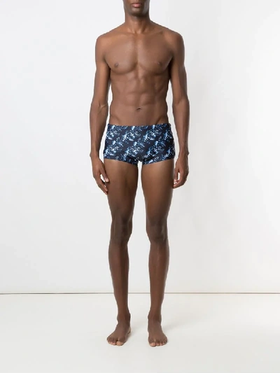 Shop Track & Field Tf Power Printed Trunks In Blue