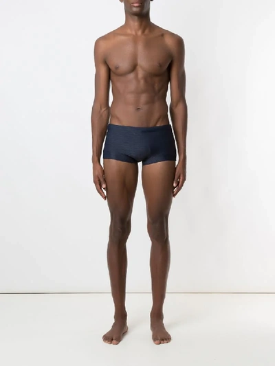 Shop Track & Field Ribbed Trunks In Blue