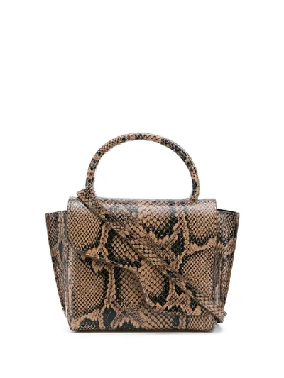 ATP Atelier Snakeskin-Effect Leather Tote Bag