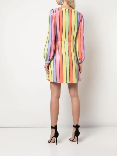Shop Olivia Rubin Striped Shift Dress In Multicolour