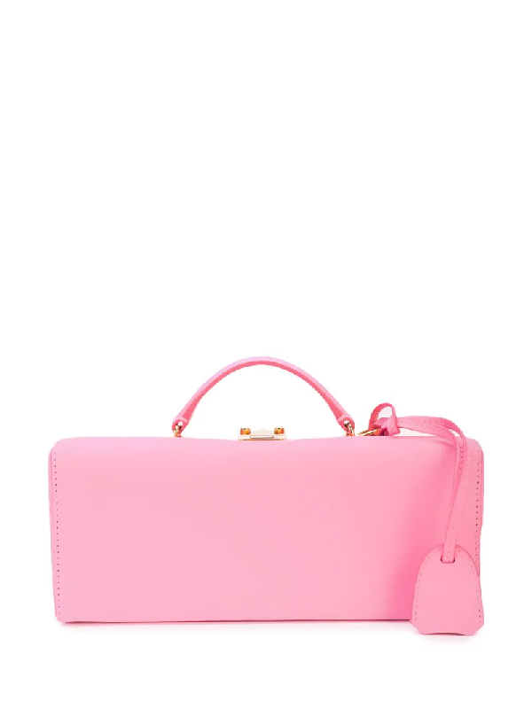 pink leather suitcase