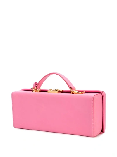 Shop Mark Cross Suitcase Style Clutch Bag In Pink