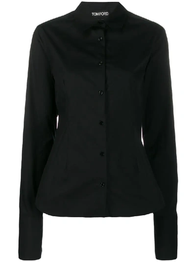 Shop Tom Ford Button-down Tailored Shirt In Black