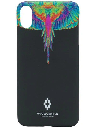 Shop Marcelo Burlon County Of Milan Wings-print Iphone Xs Max Case In Black