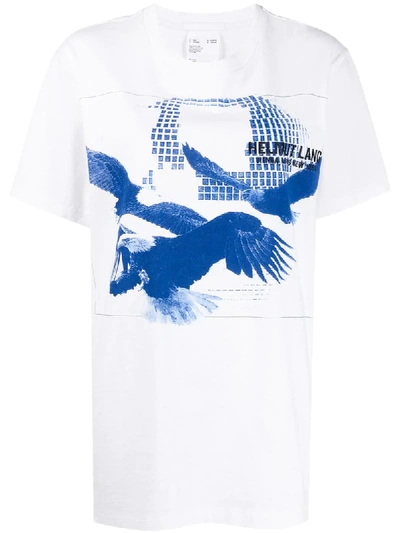 Shop Helmut Lang Eagle Print T-shirt In Vo2 Chalk White
