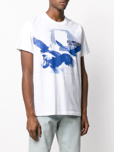 Shop Helmut Lang Eagle Print T-shirt In Vo2 Chalk White