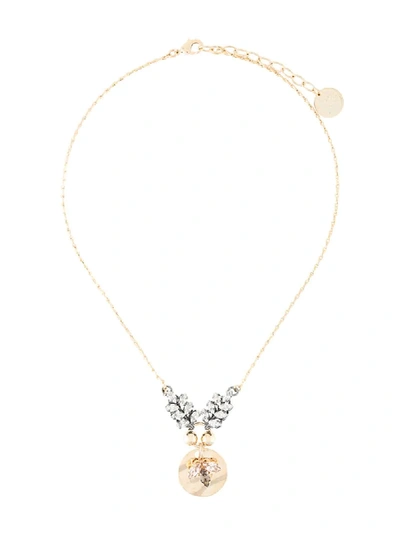 Shop Anton Heunis Embellished Pendant Necklace In Gold ,silver