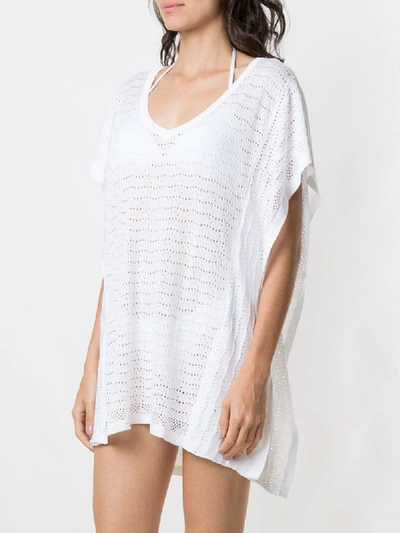 Shop Track & Field Knitted Lace Kaftan In White