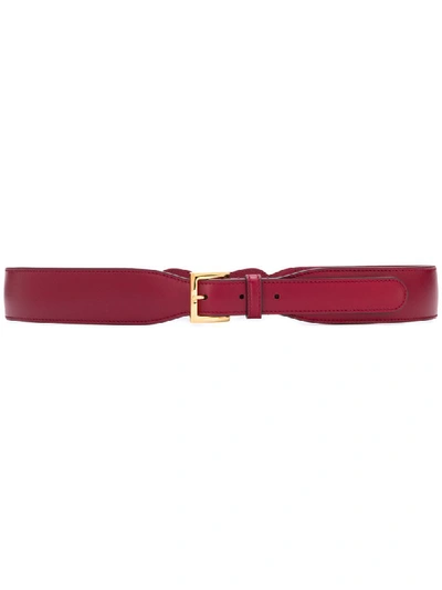 Shop Gucci 1955 Horsebit Belt In Red