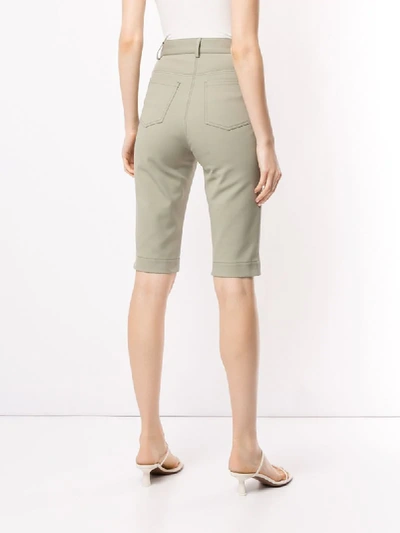 Shop Dion Lee Tailored Shorts In Green