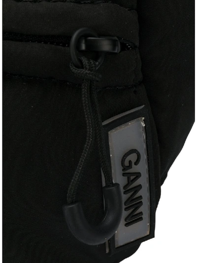 Shop Ganni Logo Patch Belt Bag In Black