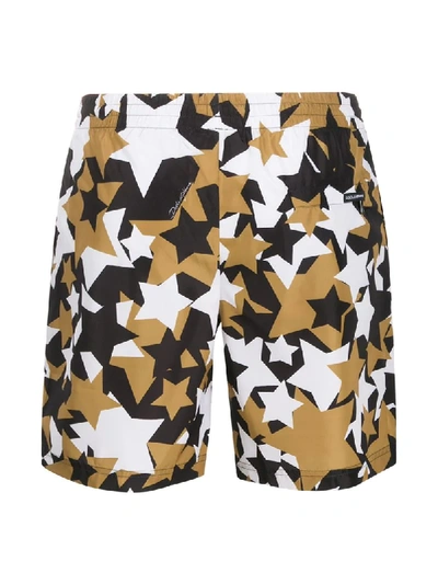 Shop Dolce & Gabbana Star Print Swim Shorts In Black