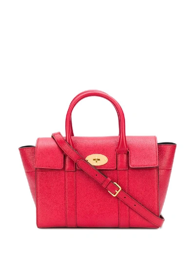 Shop Mulberry Bayswater Small Tote Bag In Red