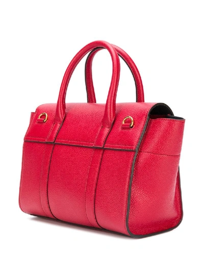 Shop Mulberry Bayswater Small Tote Bag In Red