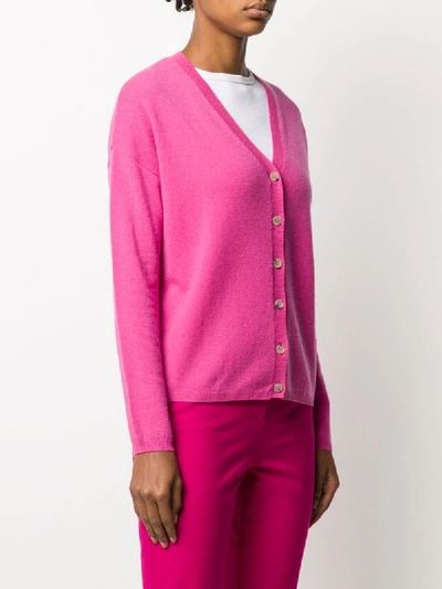 Shop Allude Cashmere V-neck Cardigan In Pink
