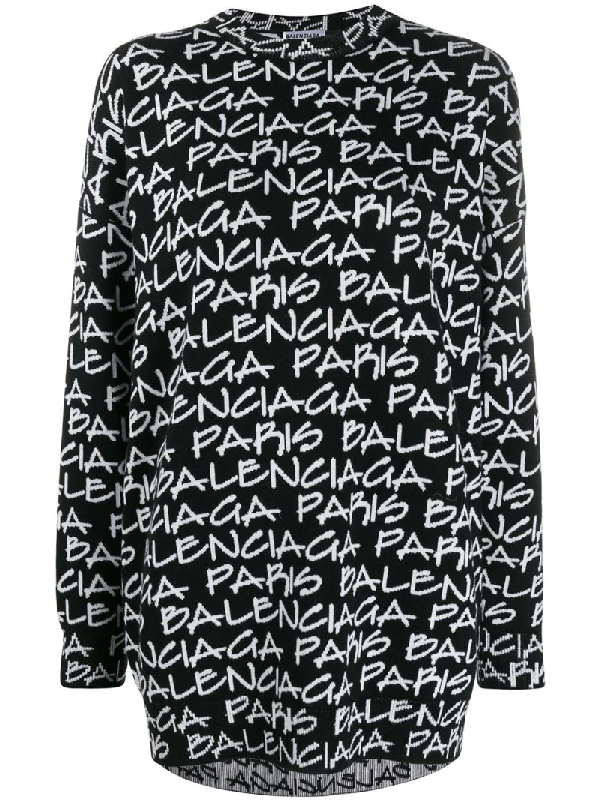 balenciaga print jumper
