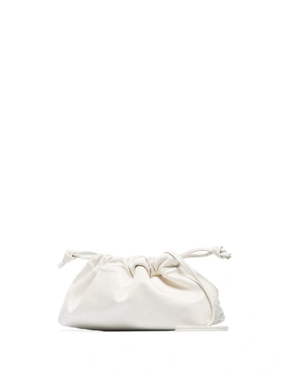 Shop Studio Amelia 1.1 Drawstring Leather Mini Bag In White