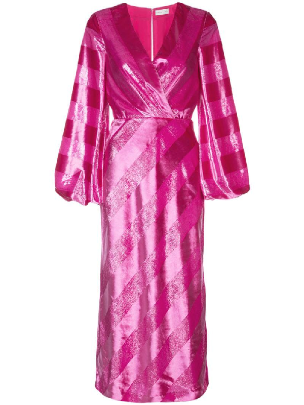 magenta velvet dress