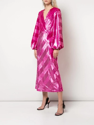 Shop Rebecca Vallance Midikleid Mit V-ausschnitt In Pink