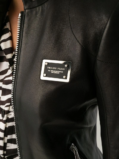 Shop Philipp Plein Moto Jacket In Black