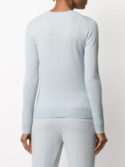 Shop Theory Cashmere Knitted Jumper In Blue