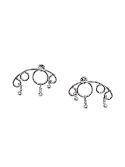 Shop Jw Anderson Droplet Earrings In Silver