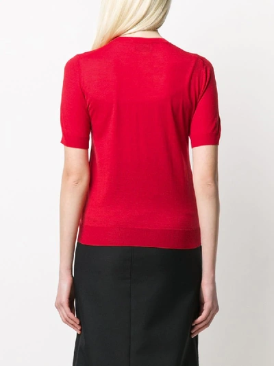 Shop Prada Logo Print T-shirt In Red