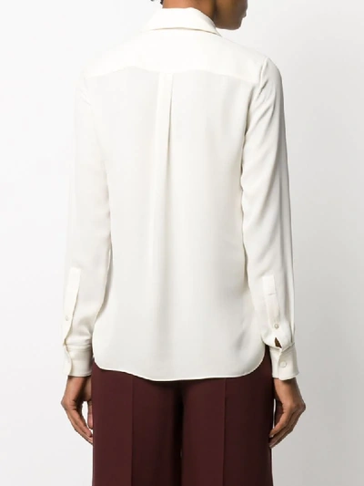 Shop Theory Collared Cut-out Blouse In White