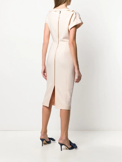 Shop Roland Mouret Brenin Dress In Neutrals