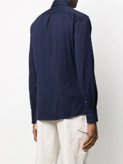 Shop Brunello Cucinelli Button-down Slim Shirt In Blue