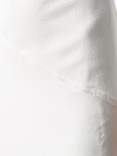 Shop Tom Ford High-neck Asymmetric Midi Dress In White
